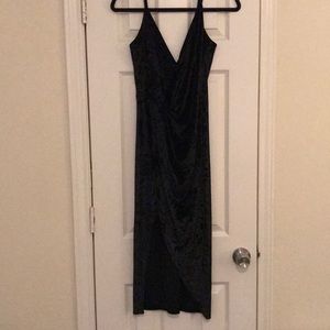 Black evening stretchy dress